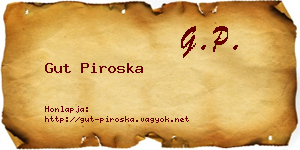 Gut Piroska névjegykártya